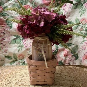 Longaberger Floral Arrangement Pink Hydrangeas